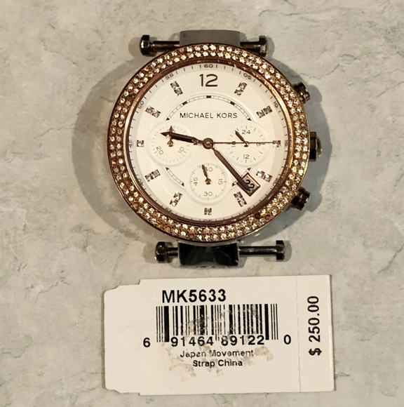 MICHAEL KORS PARKER MK5633 ROSE GOLD WATCH MOTHER OF PEARL FACE NEEDS NEW BAND - Picture 14 of 16
